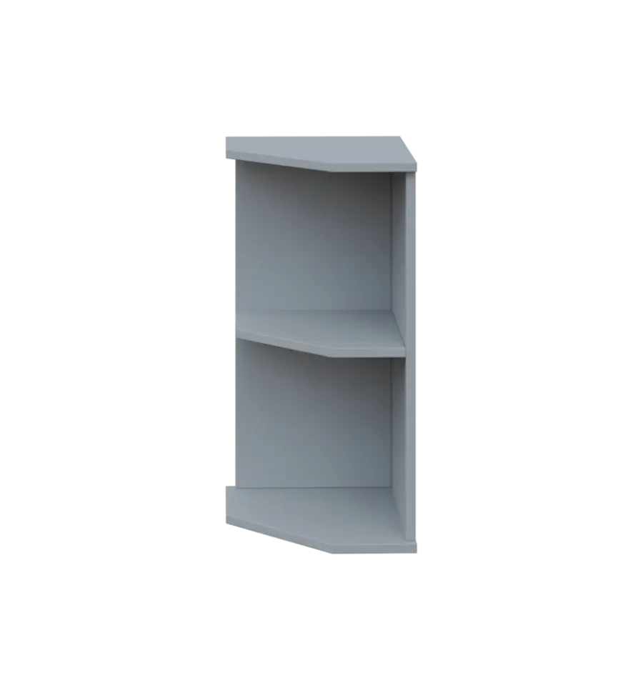 TZ 2 - 3 kancelářská skříň rohová, levá, 750x360x400, šedá